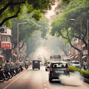 delhi me gaadi pradooshan